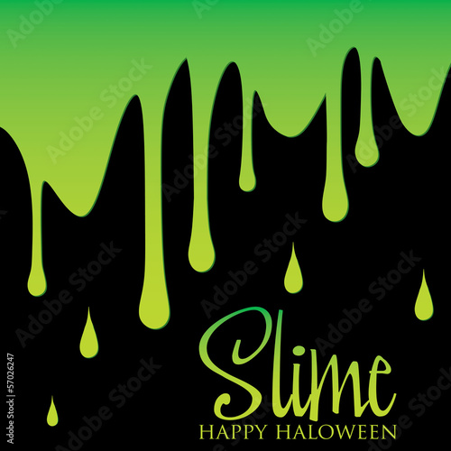 Slime Halloween card in vector format.