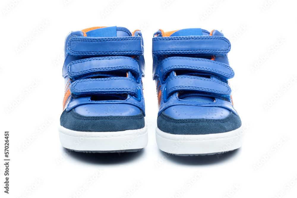 Pair of blue children sneakers