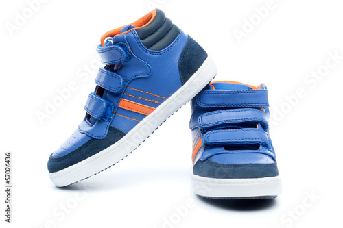 Pair of blue children sneakers