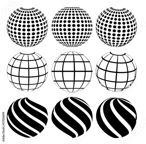 Abstract dotted sphere