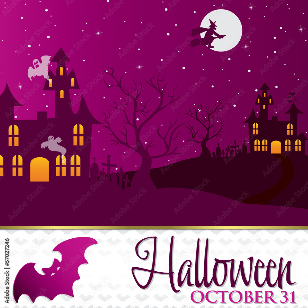Halloween card in vector format.