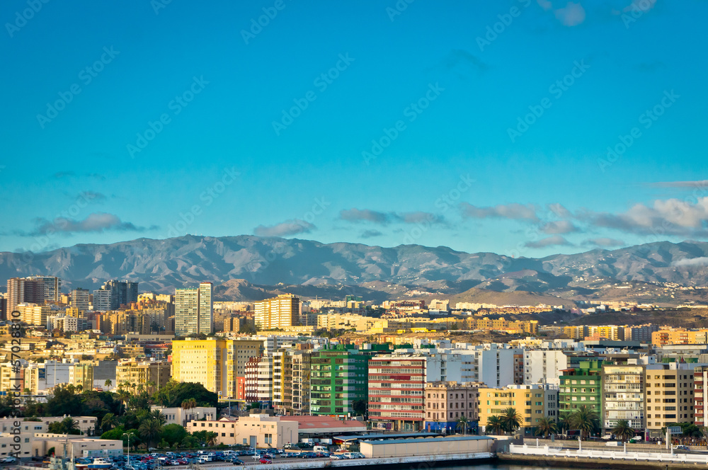 Beautiful view of Las Palmas city, Gran Canaria, Spain