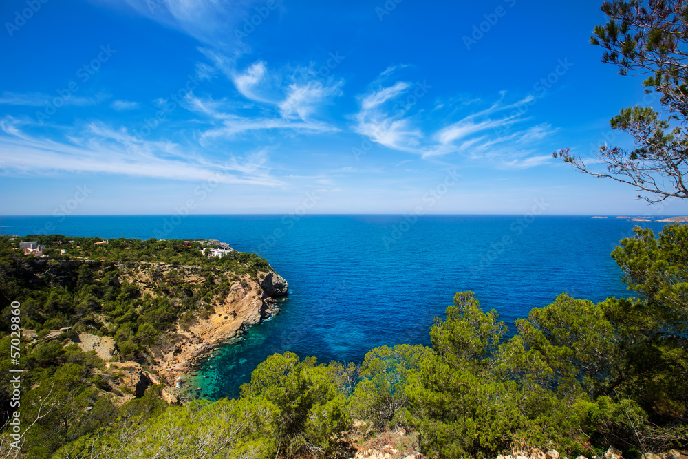 cala Vedella Vadella Ibiza island Mediterranean sea