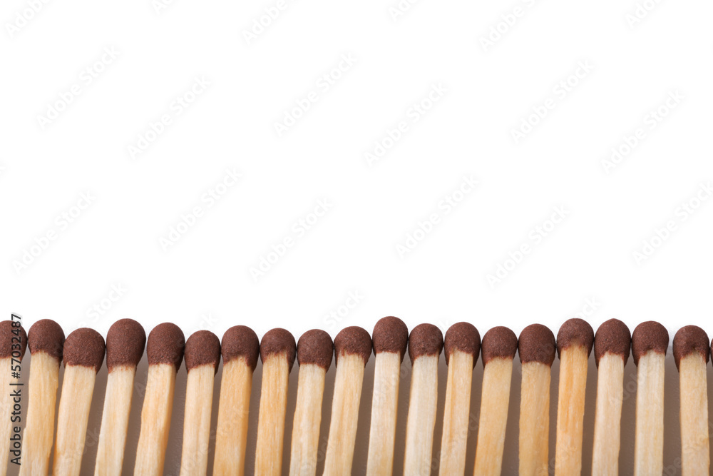 Matches close up isolated on white background Matches close up isolated on white background