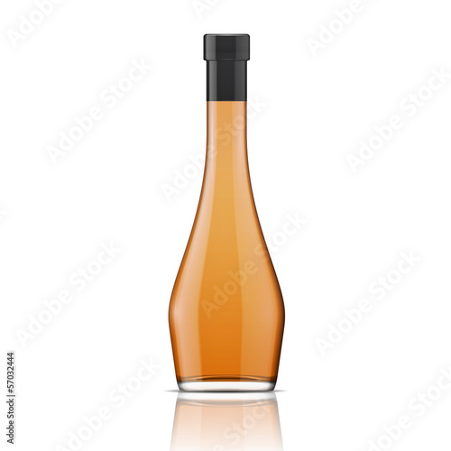 Glass brandy (bourbon, whiskey, cognac) bottle.