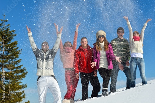 winter fun with young people group