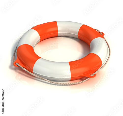 Canvas Print lifebuoy isolated on white