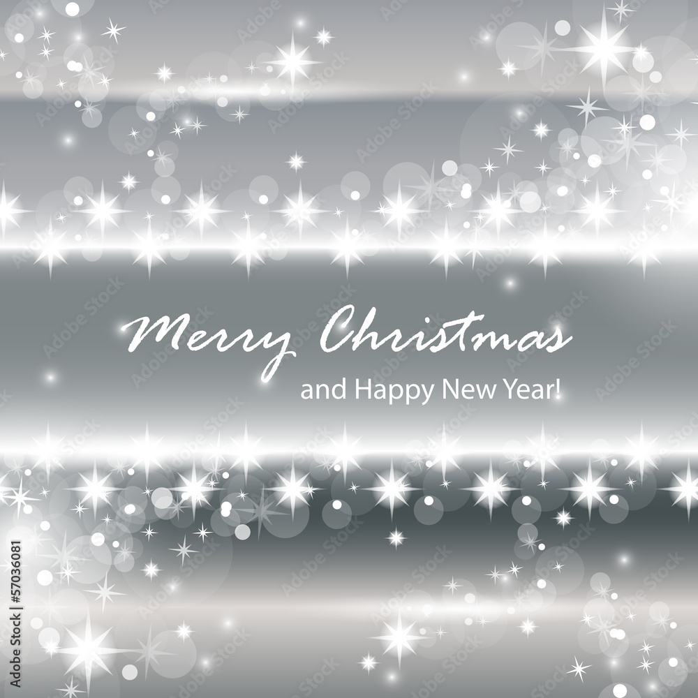Silver Festive Christmas Background - Vector Illustration Silver Festive Christmas Background - Vector Illustration