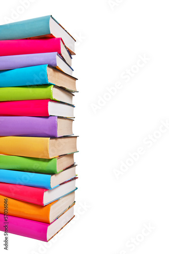 Stack of colorful books