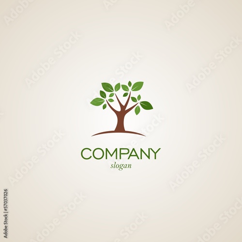 Tree logo eco vector
