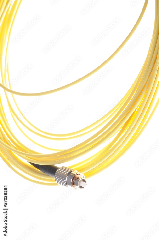 Optical patch cord standard FC isolated on white background Optical patch cord standard FC isolated on white background