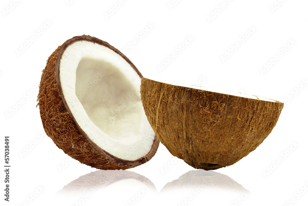 halves of coconut halves of coconut