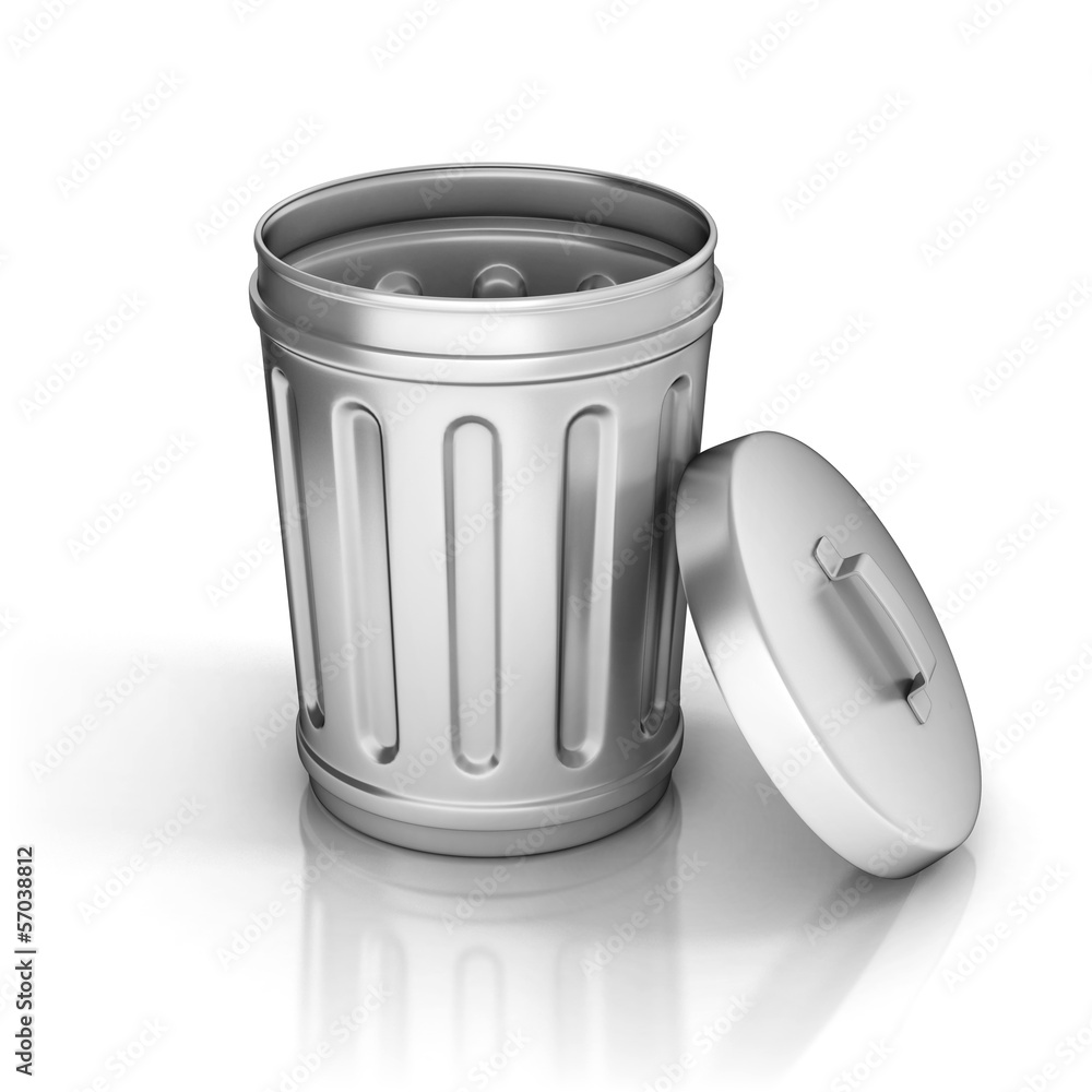 open trash can Stock Illustration