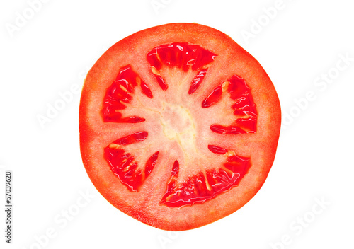 Wallpaper Mural Slice of tomato isolated on white Torontodigital.ca