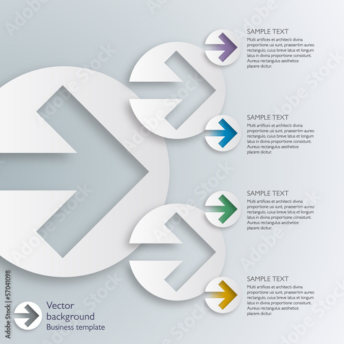 Infographics Vector Background Arrow