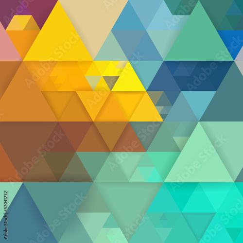 Abstract colorful geometric background with triangles.