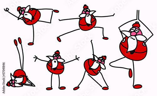 Funny Santa Doing Yoga