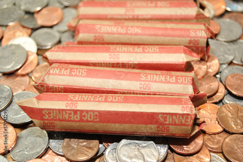 Rolled American Penny Coinage