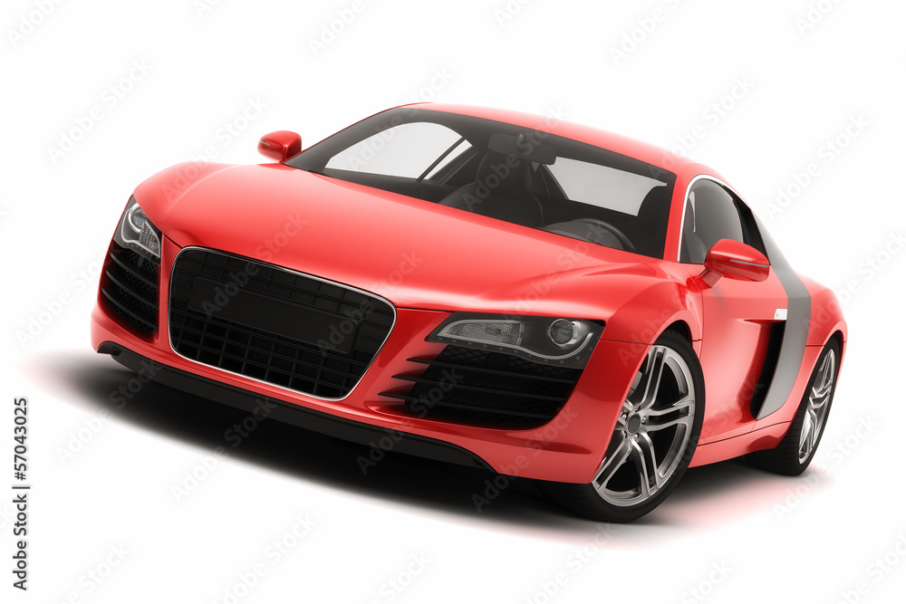 Red Sports Car Stock Illustration | Adobe Stock