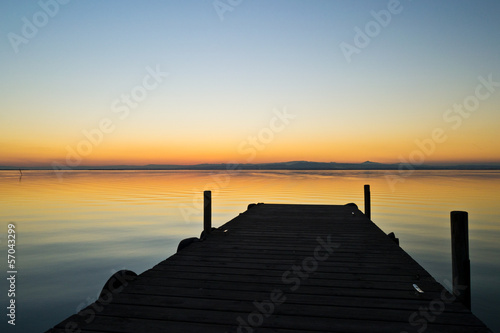 Muelle en la Albufera de Valencia