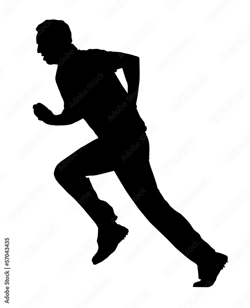 Fototapeta premium Sport Silhouette - Cricket Bowler Run-Up