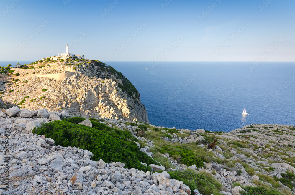 Formentor lighthouse area at sunset