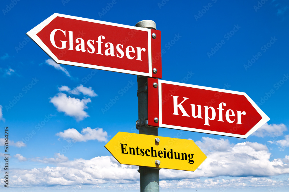 Fototapeta premium Glasfaser oder Kupfer?