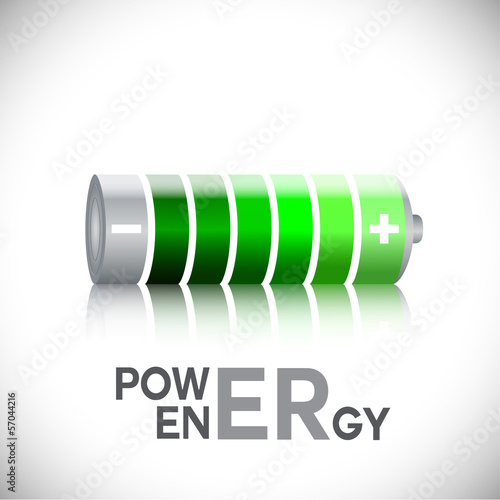 Battery Icon - Isolated On White Background