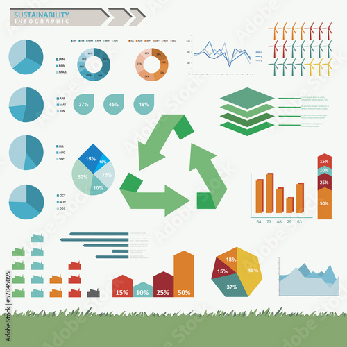 Sustainability Infographic Vector photo