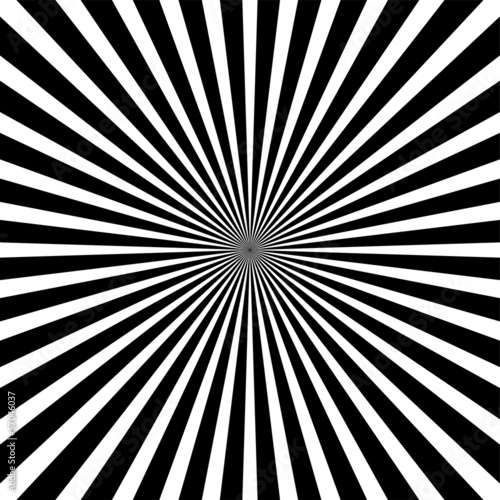 Black and white ray sunburst style - abstract background