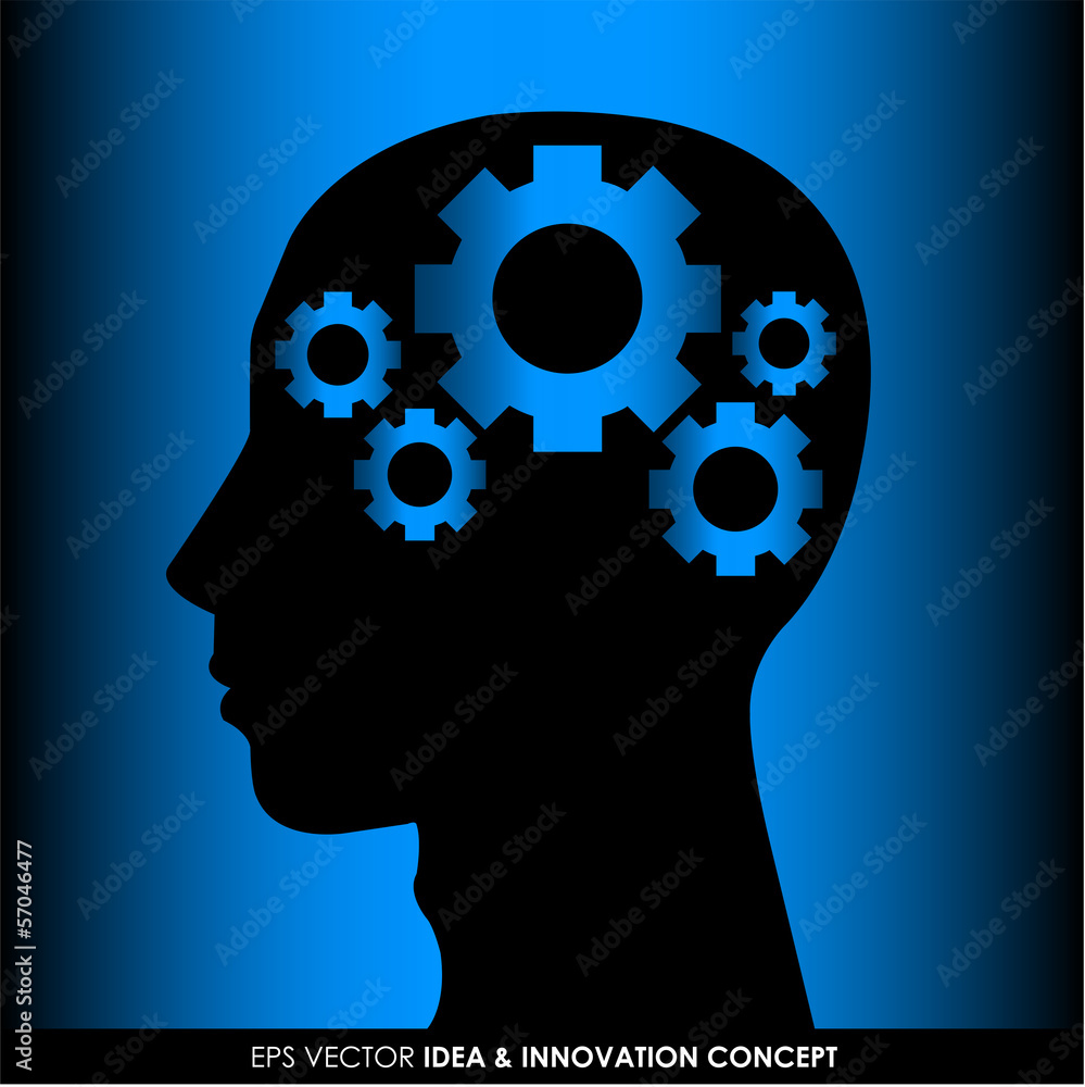 Abstract human head silhouette Abstract human head silhouette