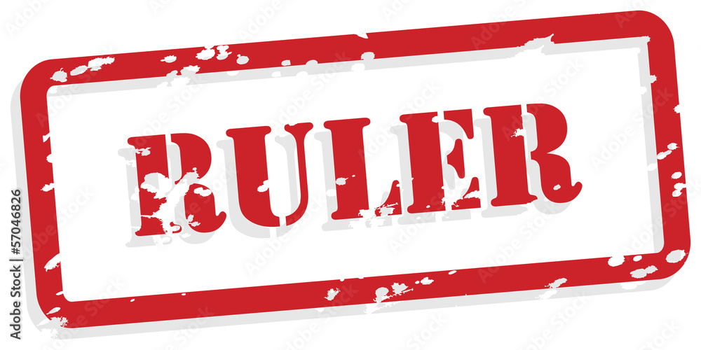 Ruler Rubber Stamp Vector