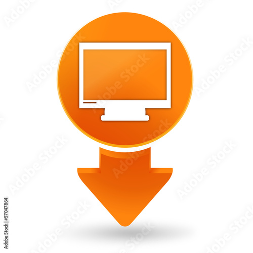 télévision sur signet orange