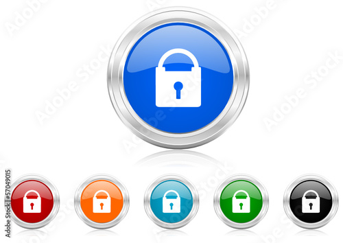 padlock icon vector set