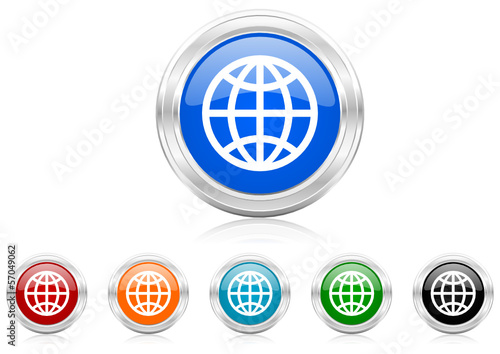 earth icon vector set