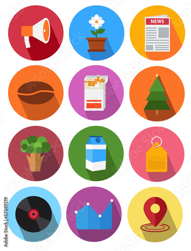 round icons set 12