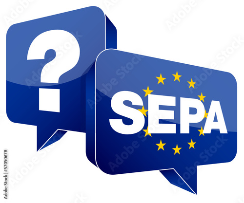 Speechbubbles "SEPA/Question" Blue