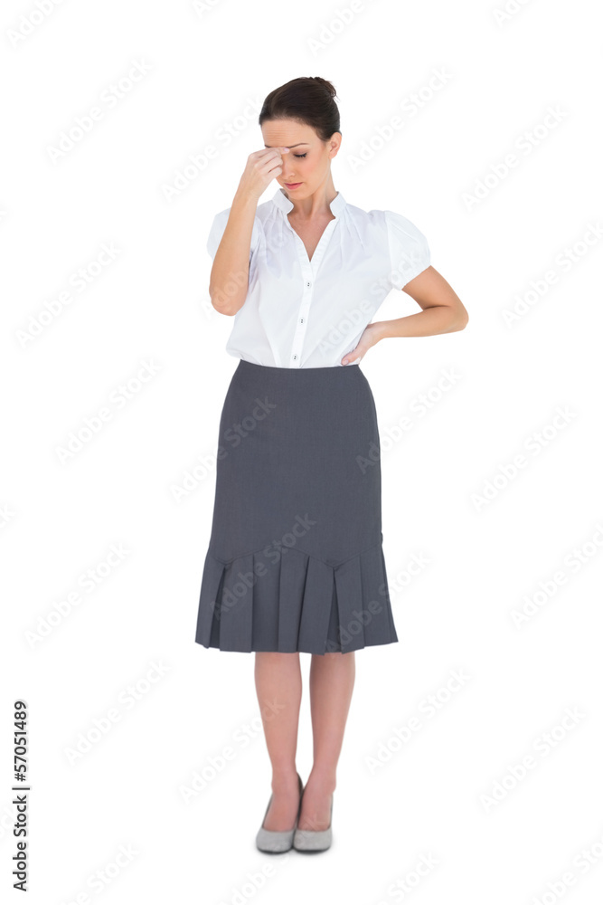 Uneasy gorgeous businesswoman posing Uneasy gorgeous businesswoman posing
