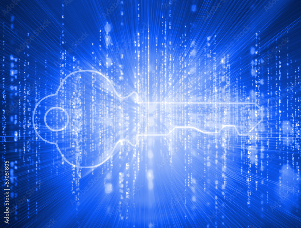 Digitally generated key over matrix Digitally generated key over matrix