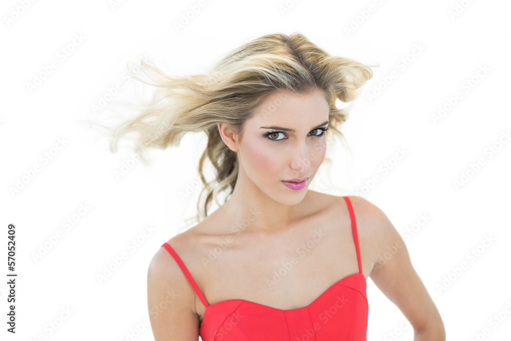 Obraz premium Gorgeous blonde model smiling at camera