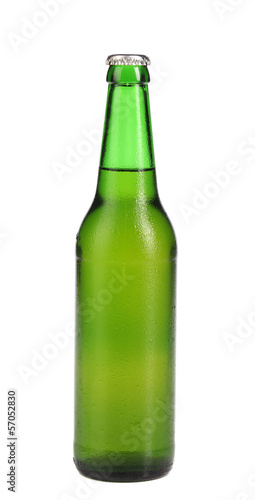 Bottle of beer isolated on white