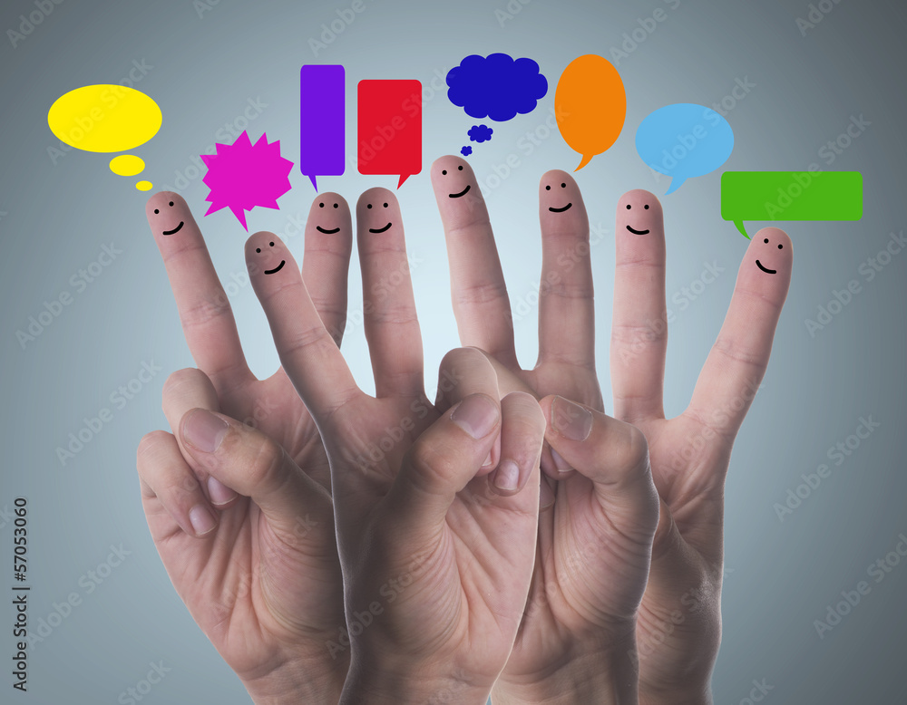 Naklejka premium Mani che parlano