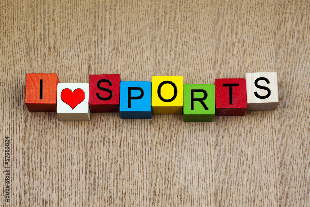 I Love Sports sign StockFoto Adobe Stock