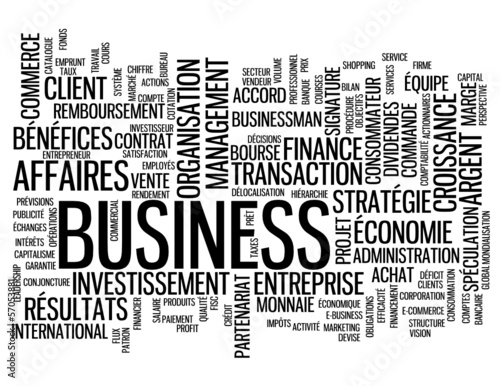Nuage de Tags "BUSINESS" (b2b affaires argent commerce finance)