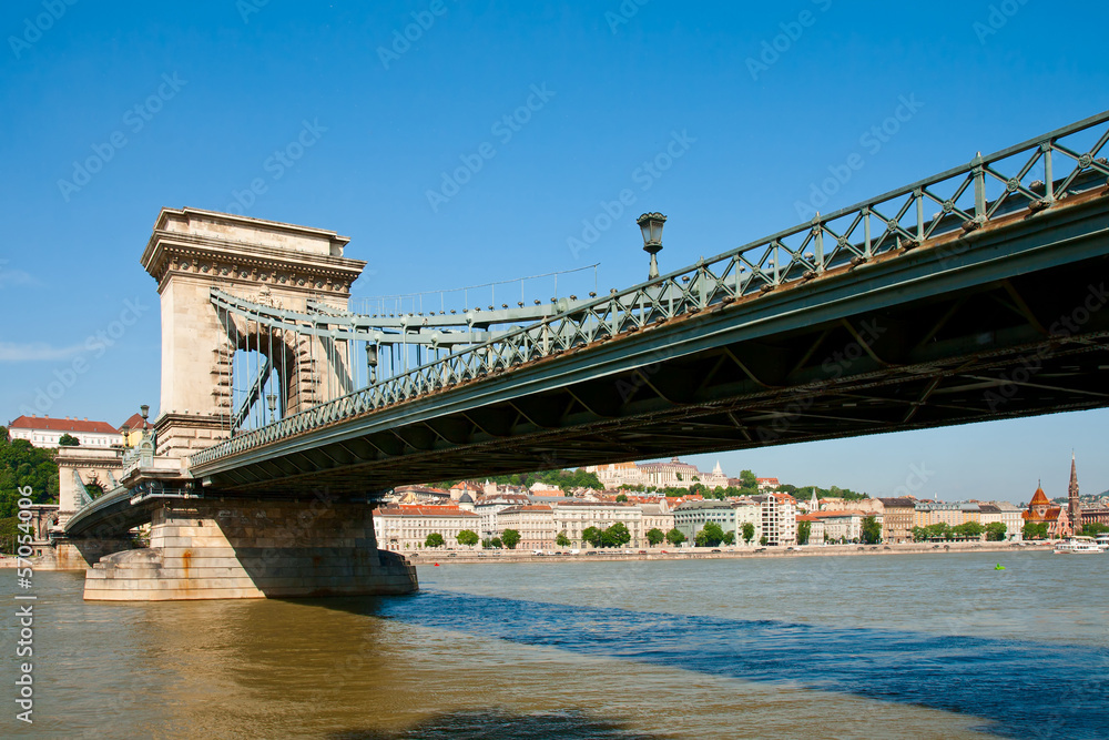 Obraz premium Budapest, Szechenyi Chain Bridge