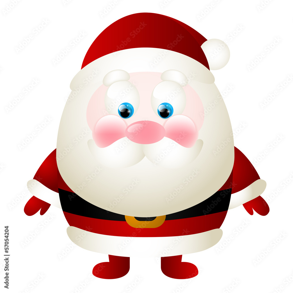 Cute Santa isolated on white Cute Santa isolated on white