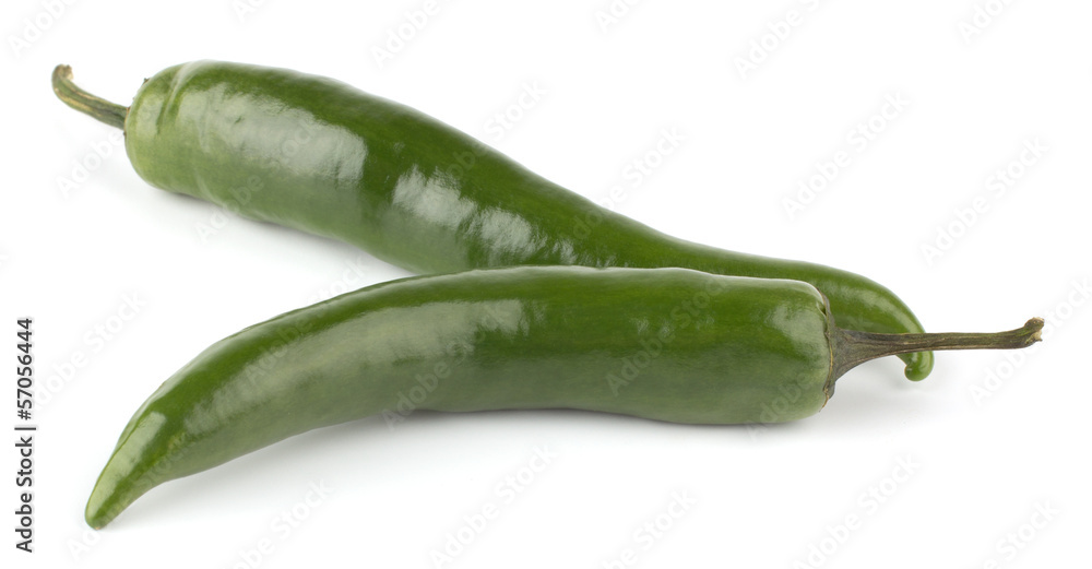 Hot chili peppers isolated on white background Hot chili peppers isolated on white background