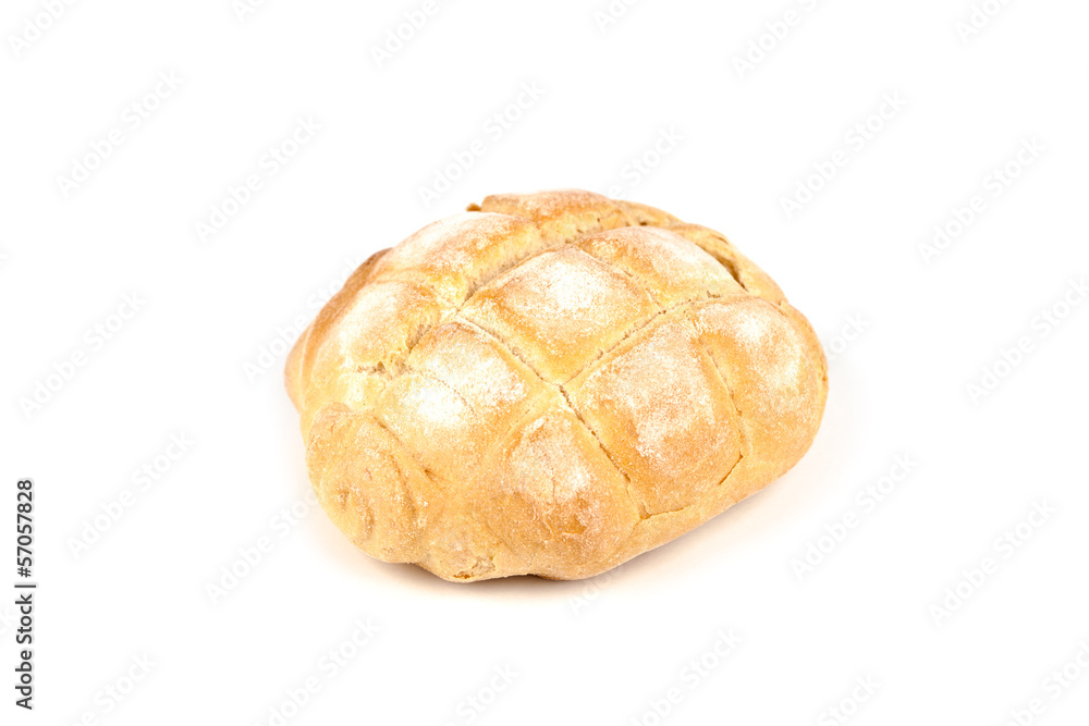 fresh bun on a white background fresh bun on a white background
