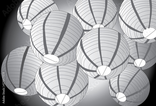 chinese paper lantern vector