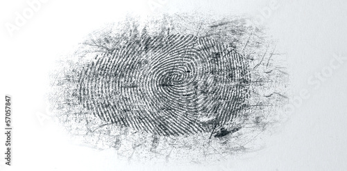 Fotografia Dusted Crime Scene Fingerprint